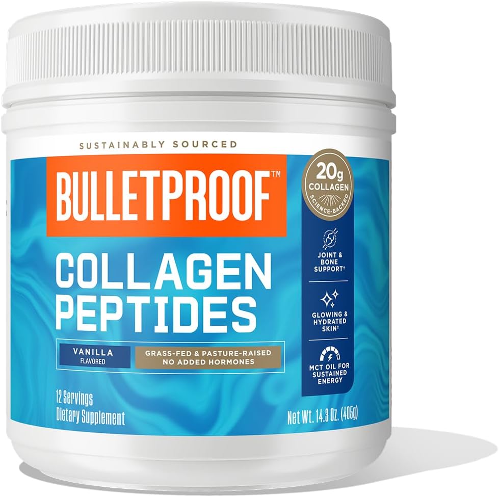 Bulletproof Unflavored Collagen Peptides Powder, 42.3 Ounces, Grass-Fed Collagen Protein and Amino Acids for Skin, Bones and Joints