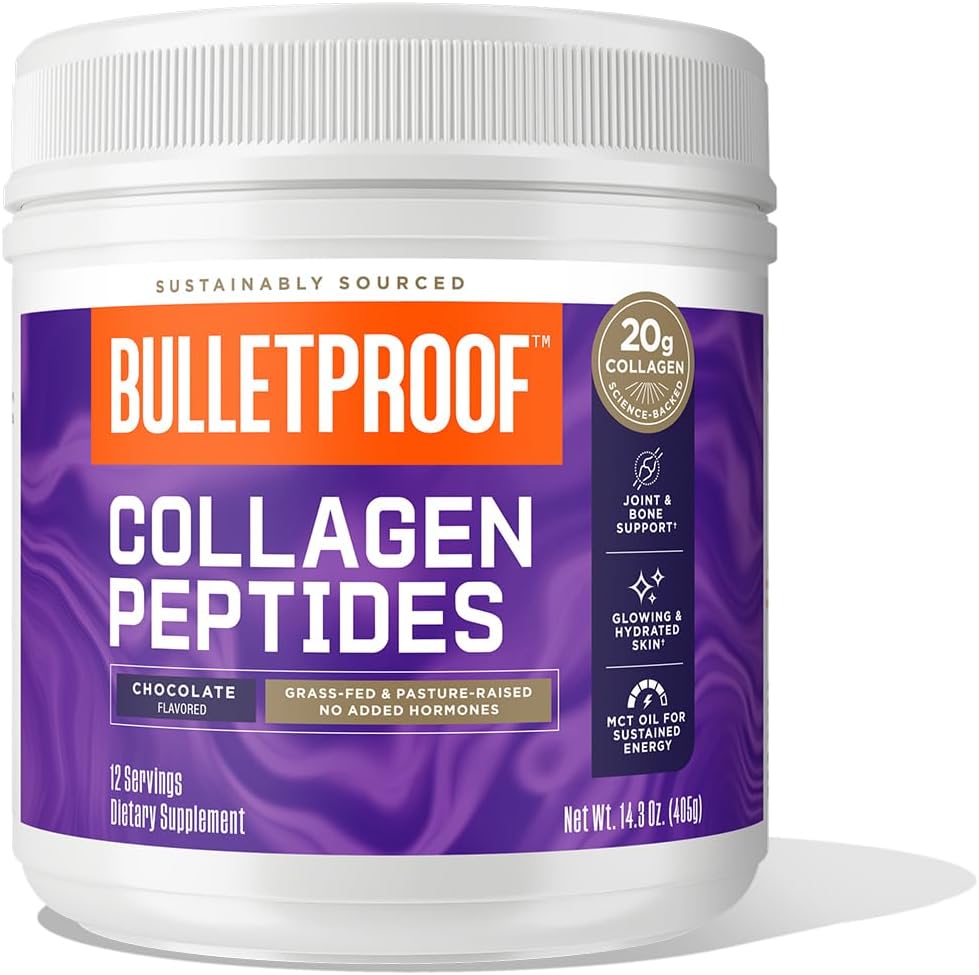 Bulletproof Unflavored Collagen Peptides Powder, 42.3 Ounces, Grass-Fed Collagen Protein and Amino Acids for Skin, Bones and Joints