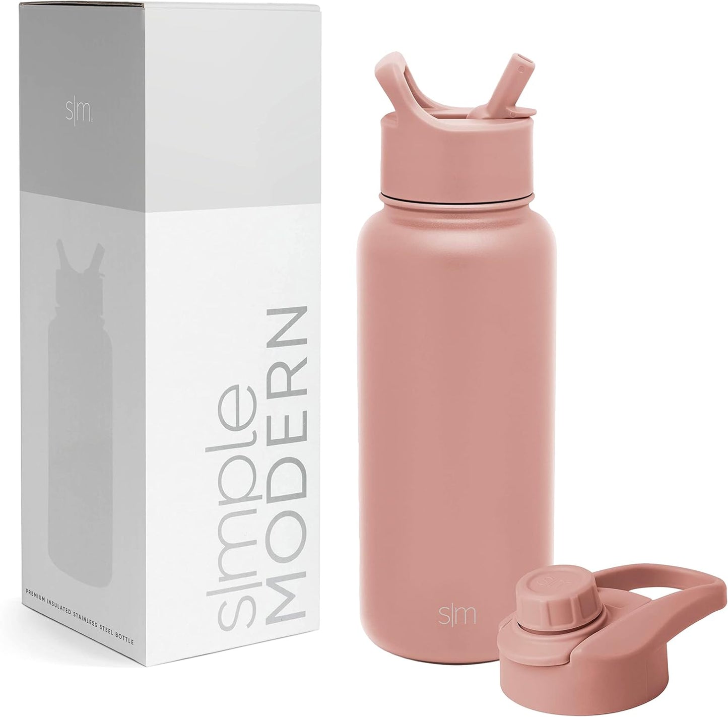 Simple Modern Water Bottle with Straw and Chug Lid 18-32oz Options