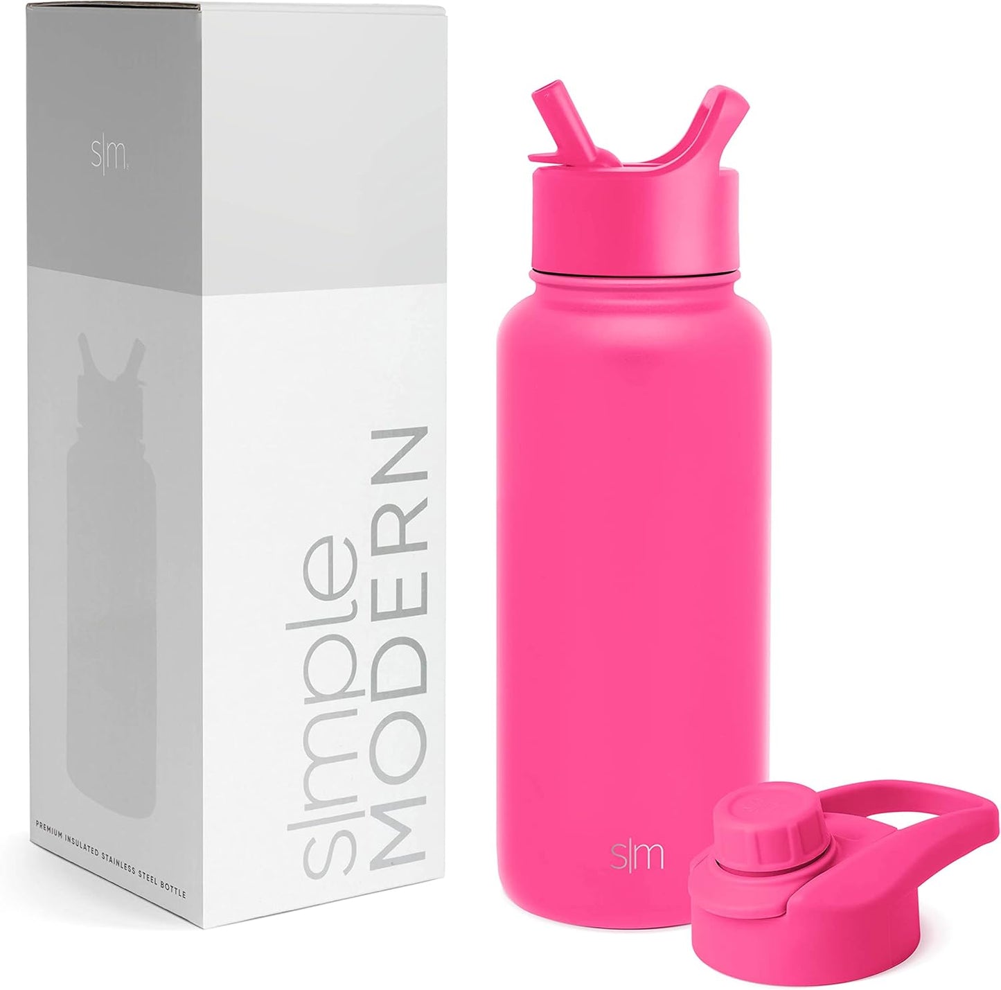 Simple Modern Water Bottle with Straw and Chug Lid 18-32oz Options