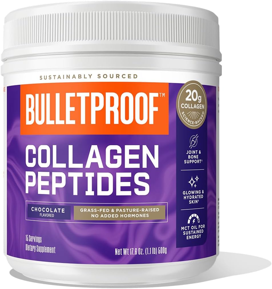 Bulletproof Unflavored Collagen Peptides Powder, 42.3 Ounces, Grass-Fed Collagen Protein and Amino Acids for Skin, Bones and Joints