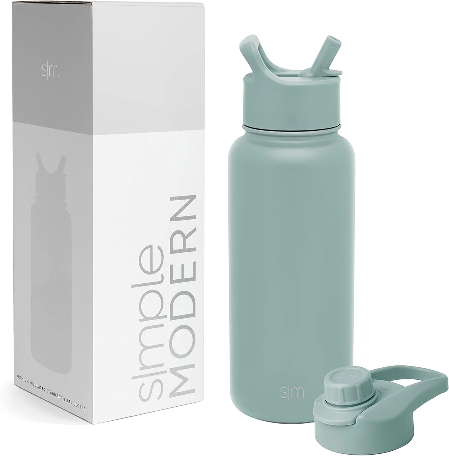 Simple Modern Water Bottle with Straw and Chug Lid 18-32oz Options