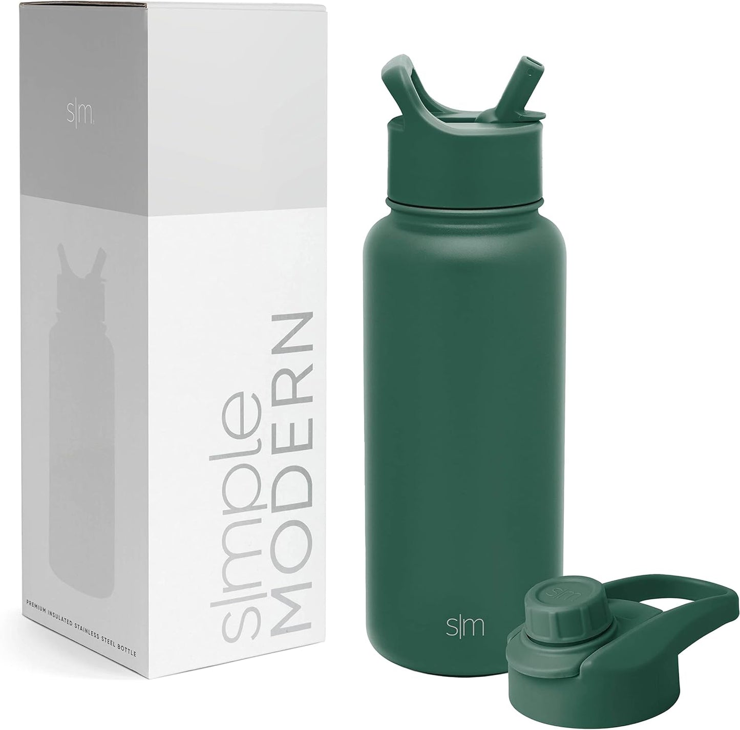 Simple Modern Water Bottle with Straw and Chug Lid 18-32oz Options