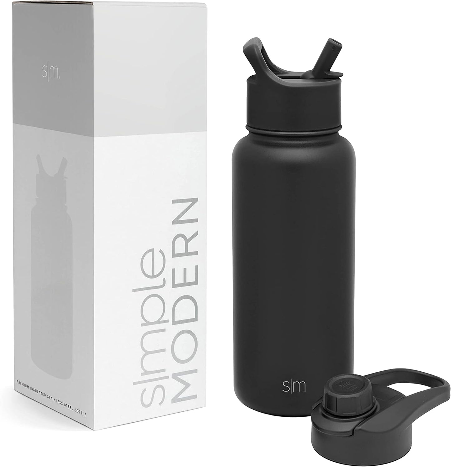 Simple Modern Water Bottle with Straw and Chug Lid 18-32oz Options