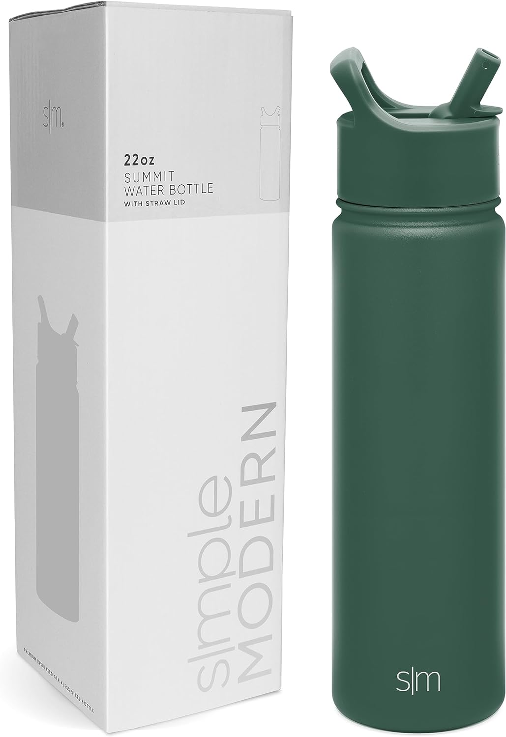 Simple Modern Water Bottle with Straw and Chug Lid 18-32oz Options