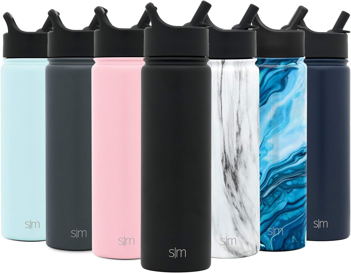 Simple Modern Water Bottle with Straw and Chug Lid 18-32oz Options