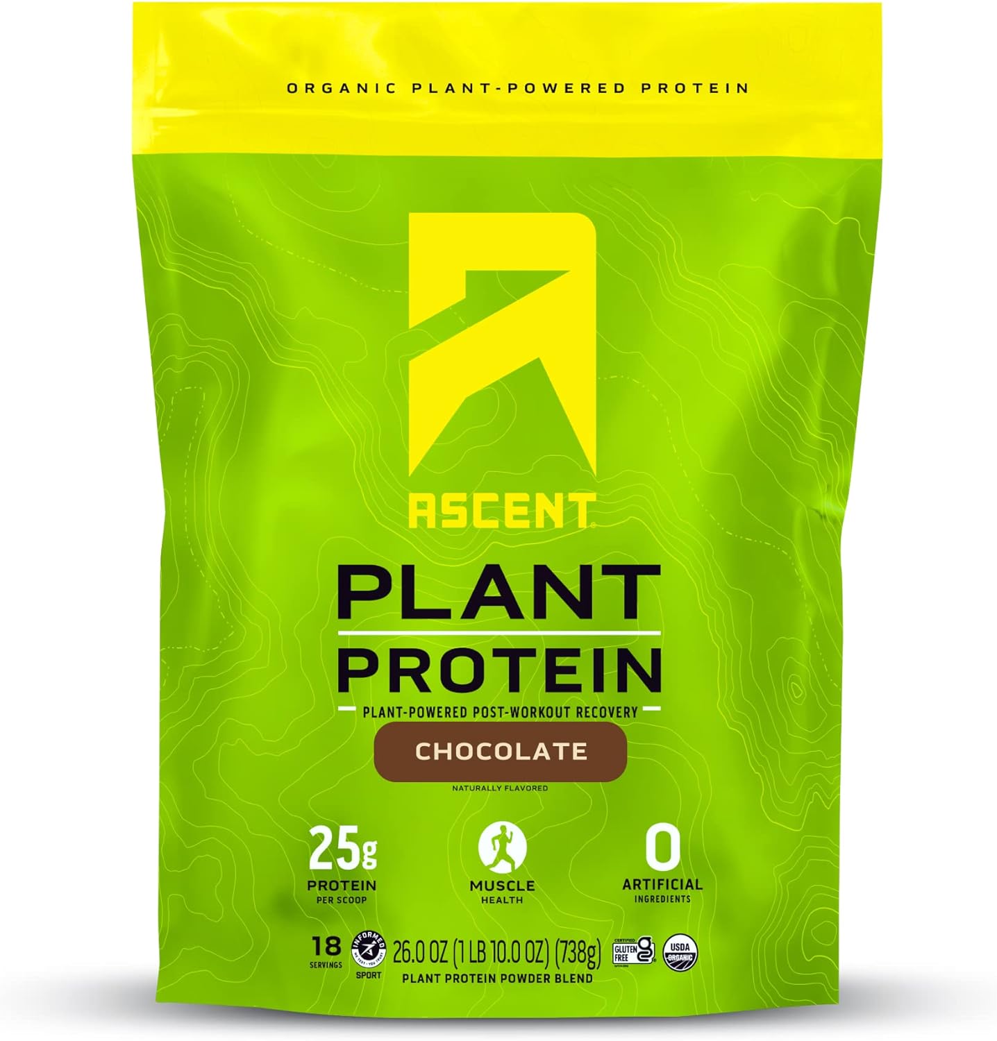 Ascent Plant Based Protein Powder - Non Dairy Vegan Protein