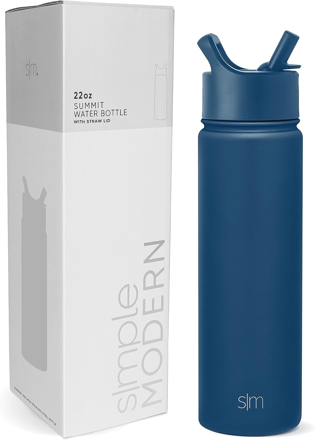 Simple Modern Water Bottle with Straw and Chug Lid 18-32oz Options