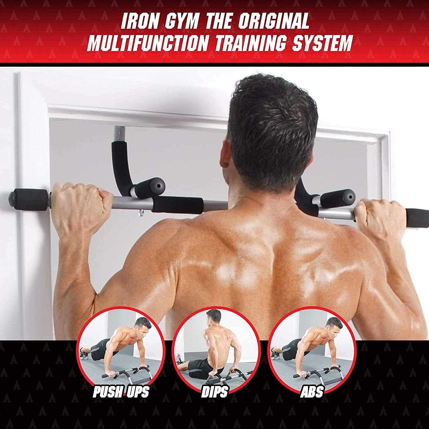 Iron Gym Pull-Up Bar - Total Upper Body Workout Bar for Doorway