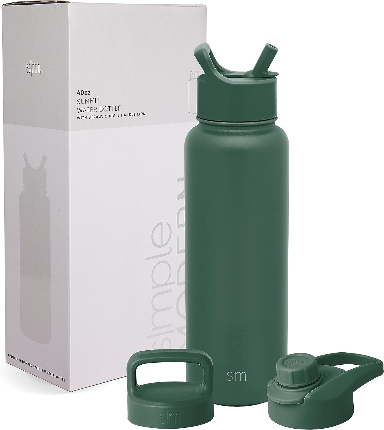 Simple Modern Water Bottle with Straw and Chug Lid 18-32oz Options