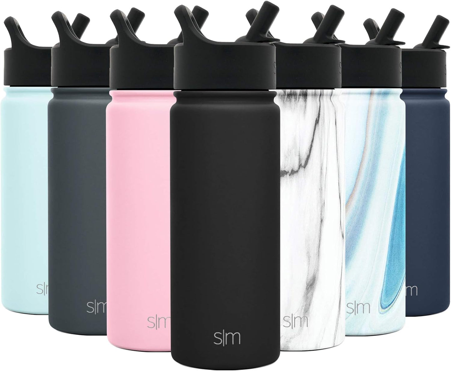 Simple Modern Water Bottle with Straw and Chug Lid 18-32oz Options