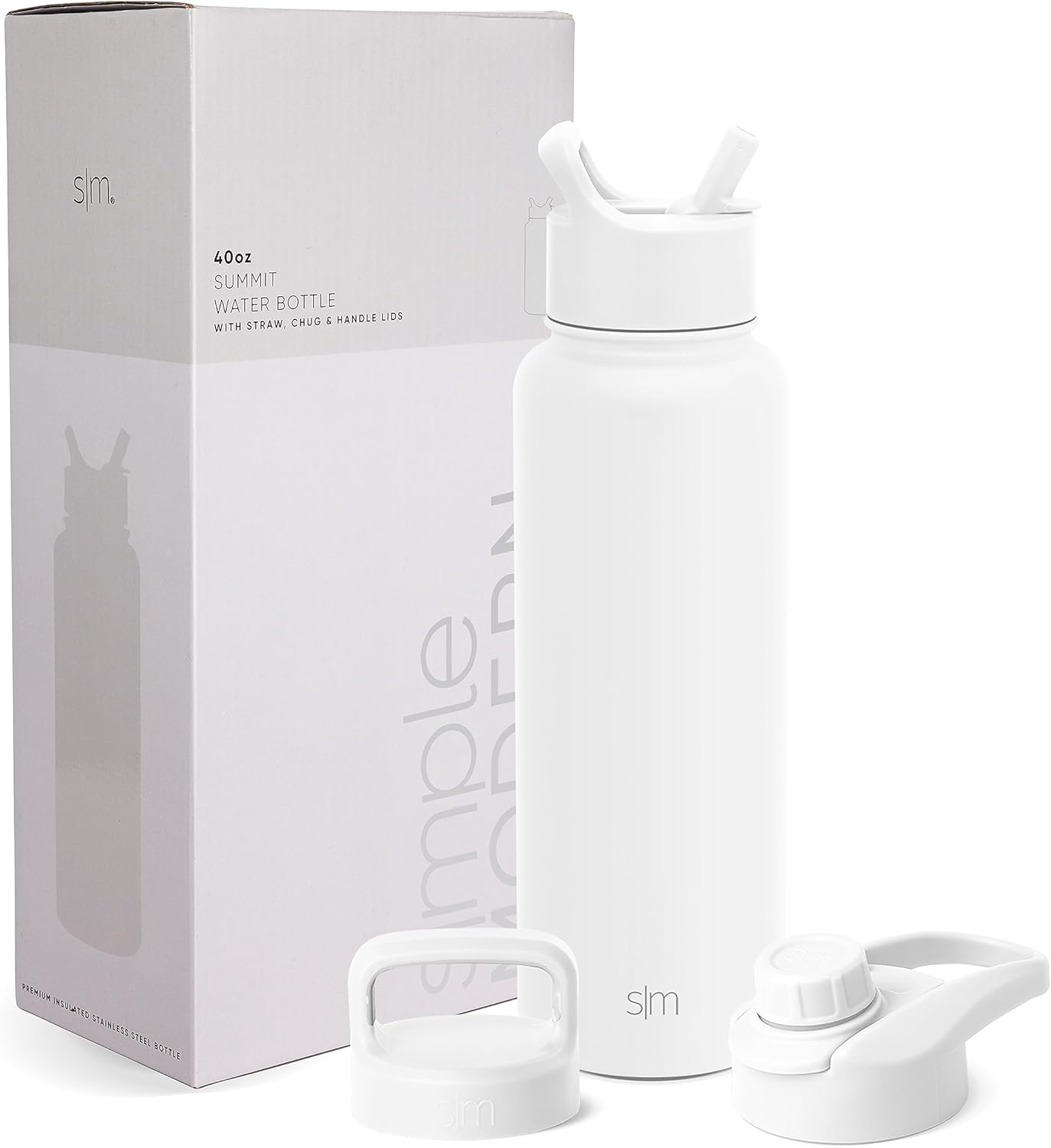 Simple Modern Water Bottle with Straw and Chug Lid 18-32oz Options