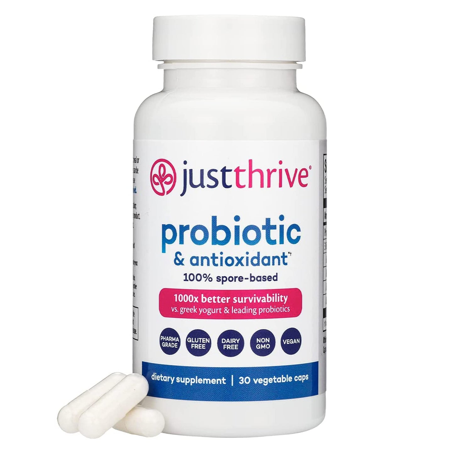 Just Thrive Probiotic & Antioxidant Supplement - 30 Caps