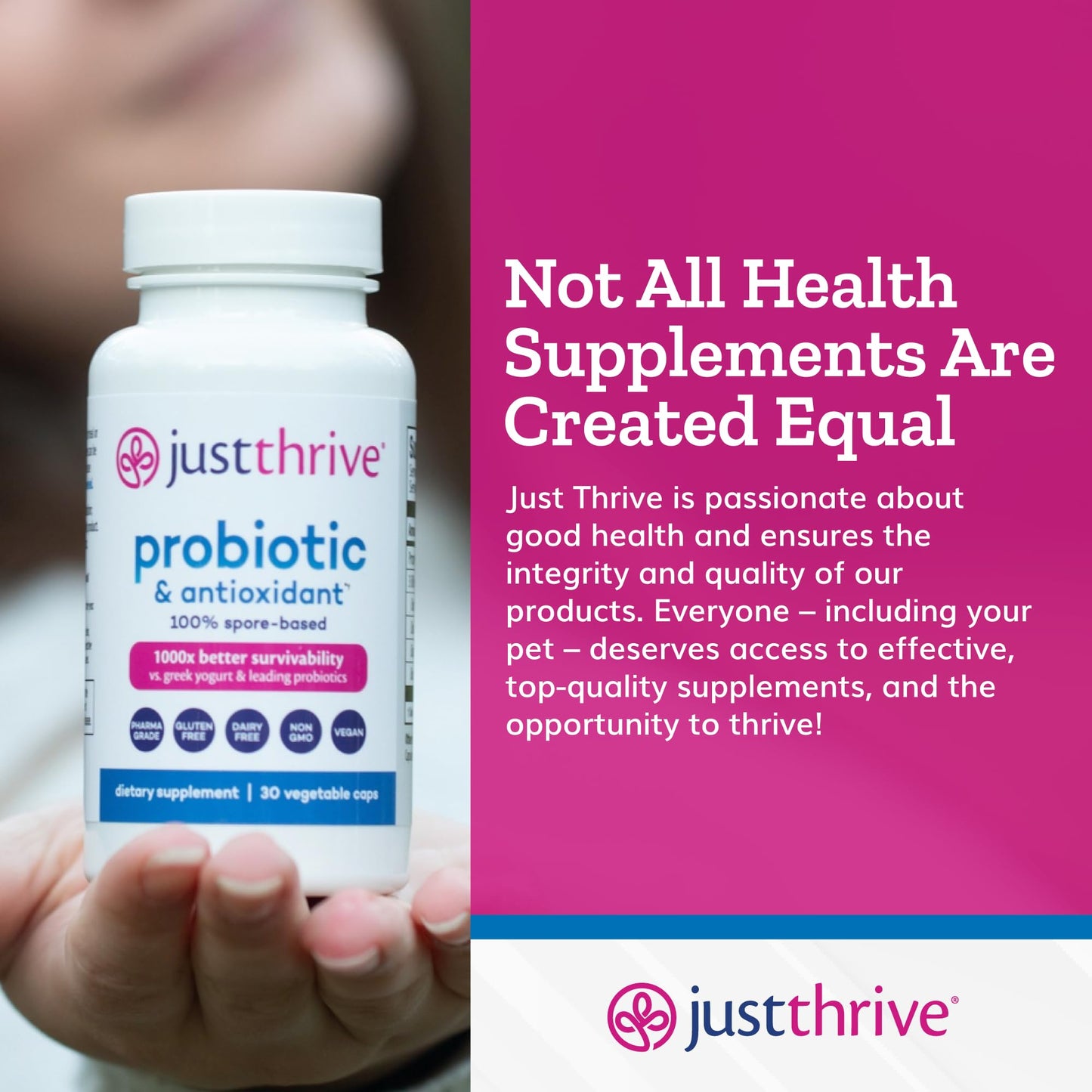 Just Thrive Probiotic & Antioxidant Supplement - 30 Caps