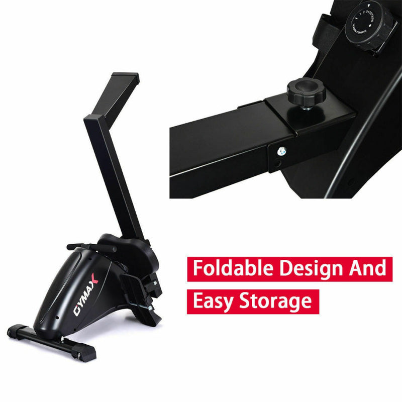 Foldable Magnetic Quiet Operated Fitness Rowing Machine 