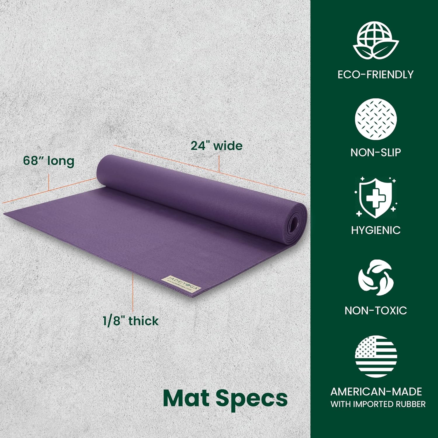 Jadeyoga Travel Yoga Mat - Packable, Lightweight, and Portable Yoga Mat 