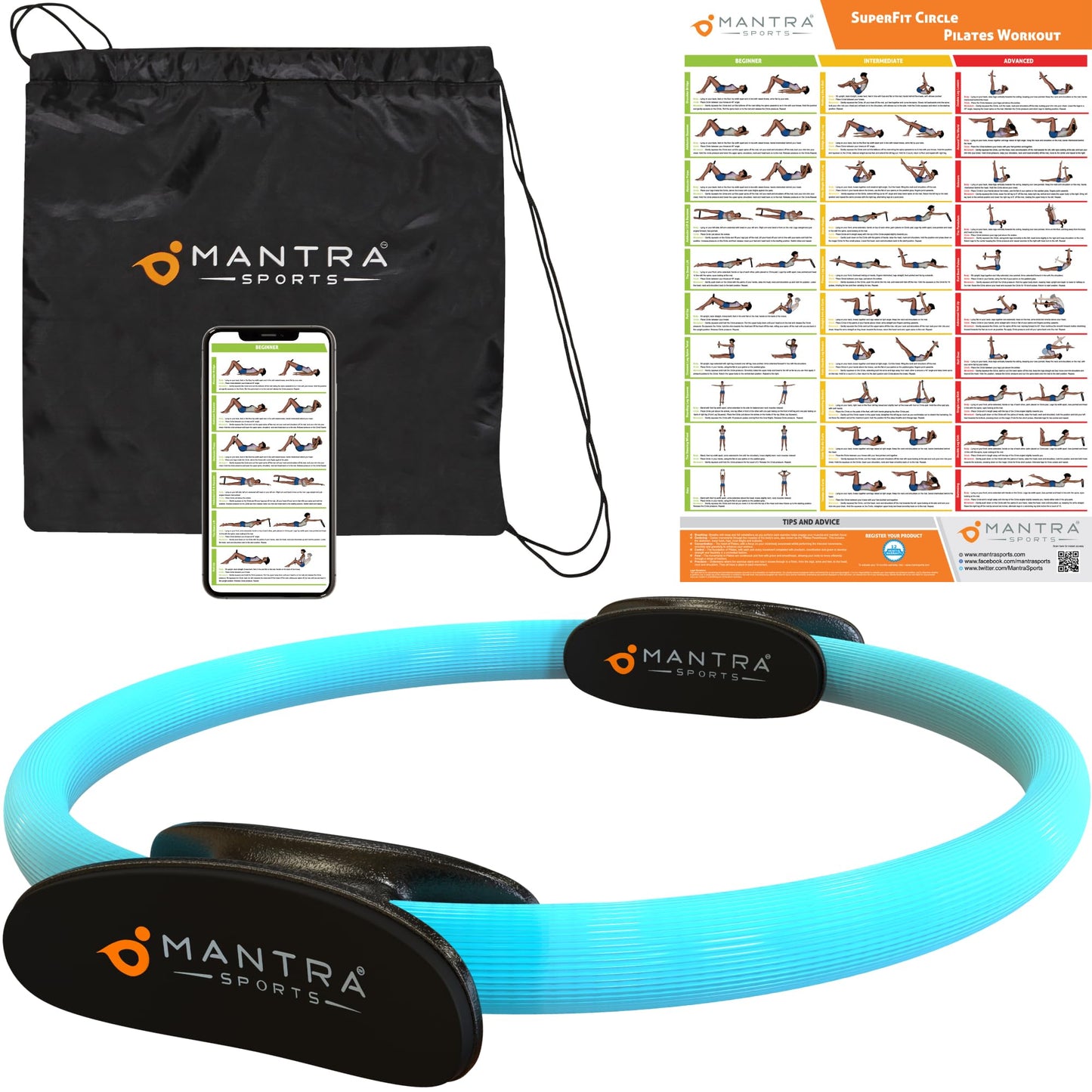 Mantra Sports Pilates Ring Circle, Magic Circle