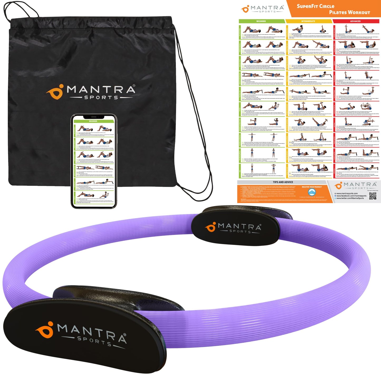 Mantra Sports Pilates Ring Circle, Magic Circle