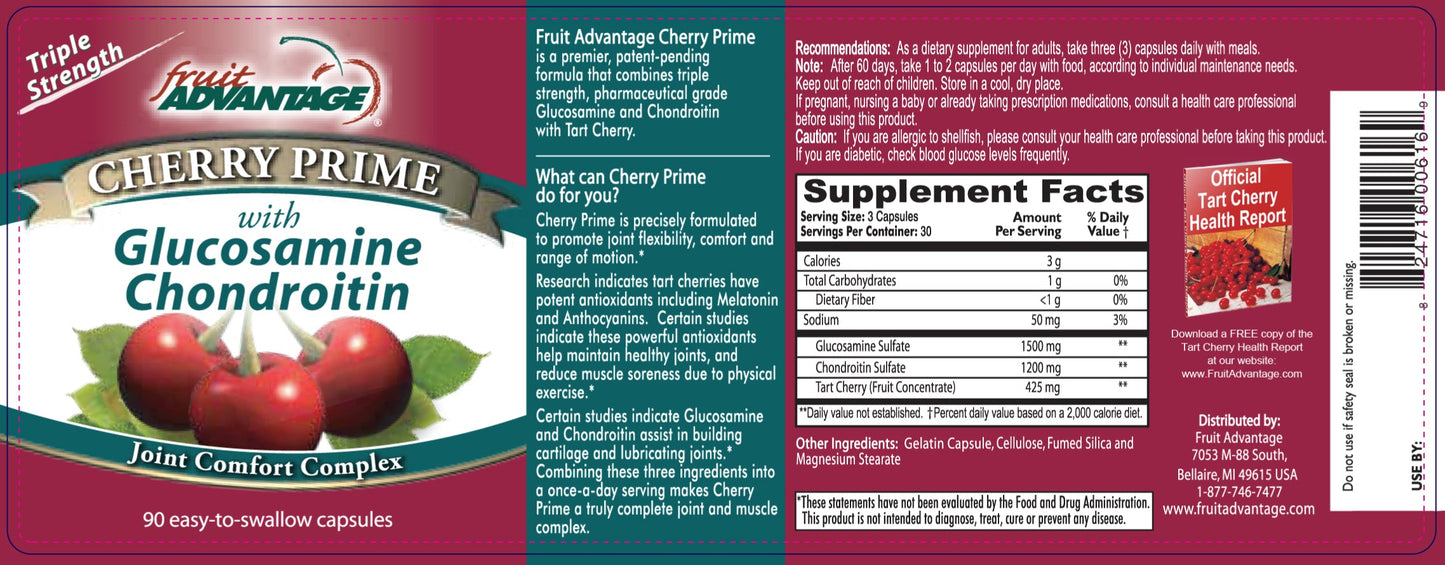 Fruit Advantage Cherry Prime - Tart Cherry Capsules