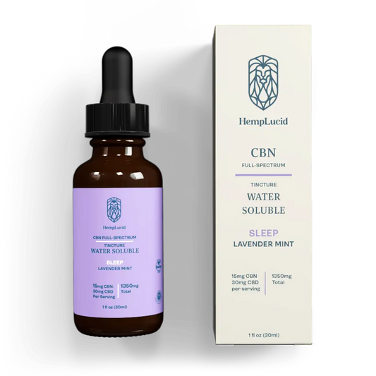 Organic Full-Spectrum Water Soluble CBN CBD - Sleep Lavender Mint Flavor