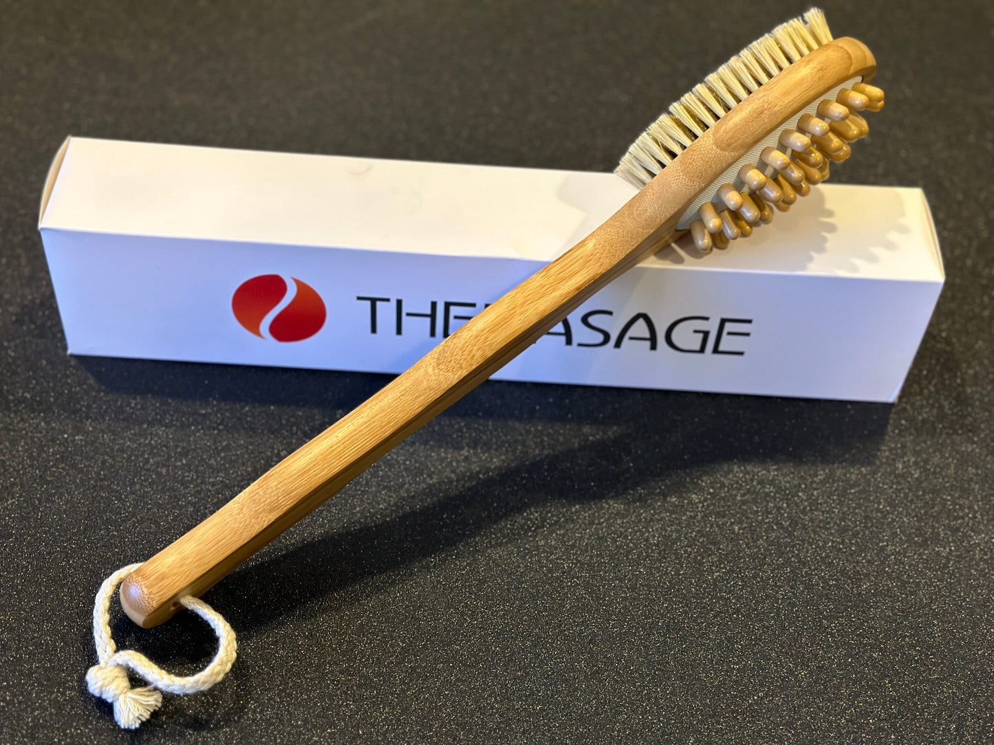 TheraBrush Deluxe With Copper Bristles - Long Handle (Vegan) by Therasage