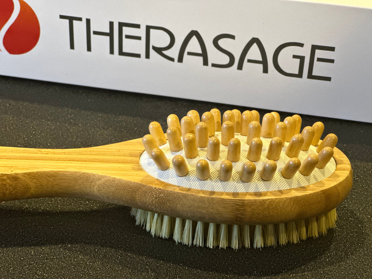 TheraBrush Deluxe With Copper Bristles - Long Handle (Vegan) by Therasage