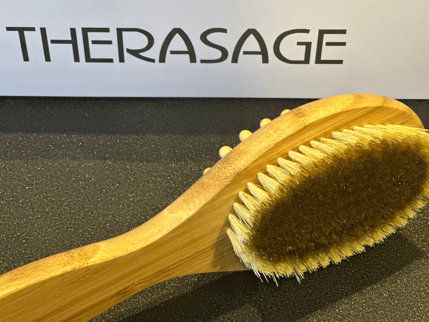 TheraBrush Deluxe With Copper Bristles - Long Handle (Vegan) by Therasage