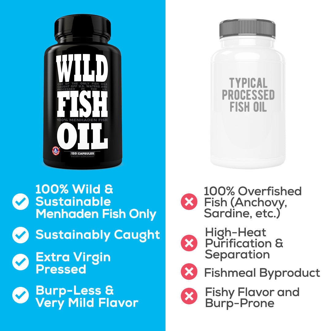 Wild Fish Oil, Omega-3 DHA, EPA, DPA, U.S. Wild Caught