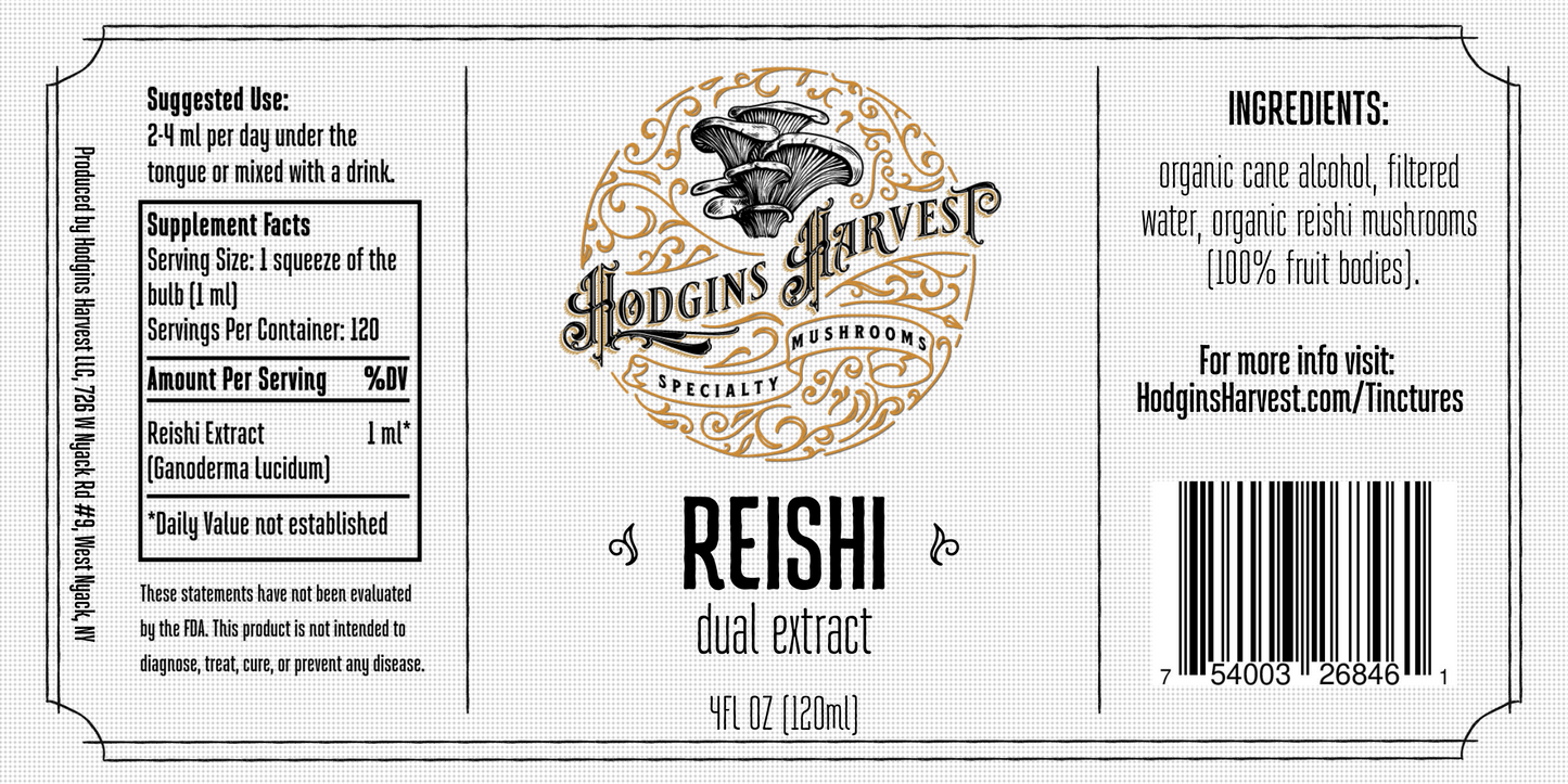 Reishi Dual Extract Tincture by Hodgins Harvest