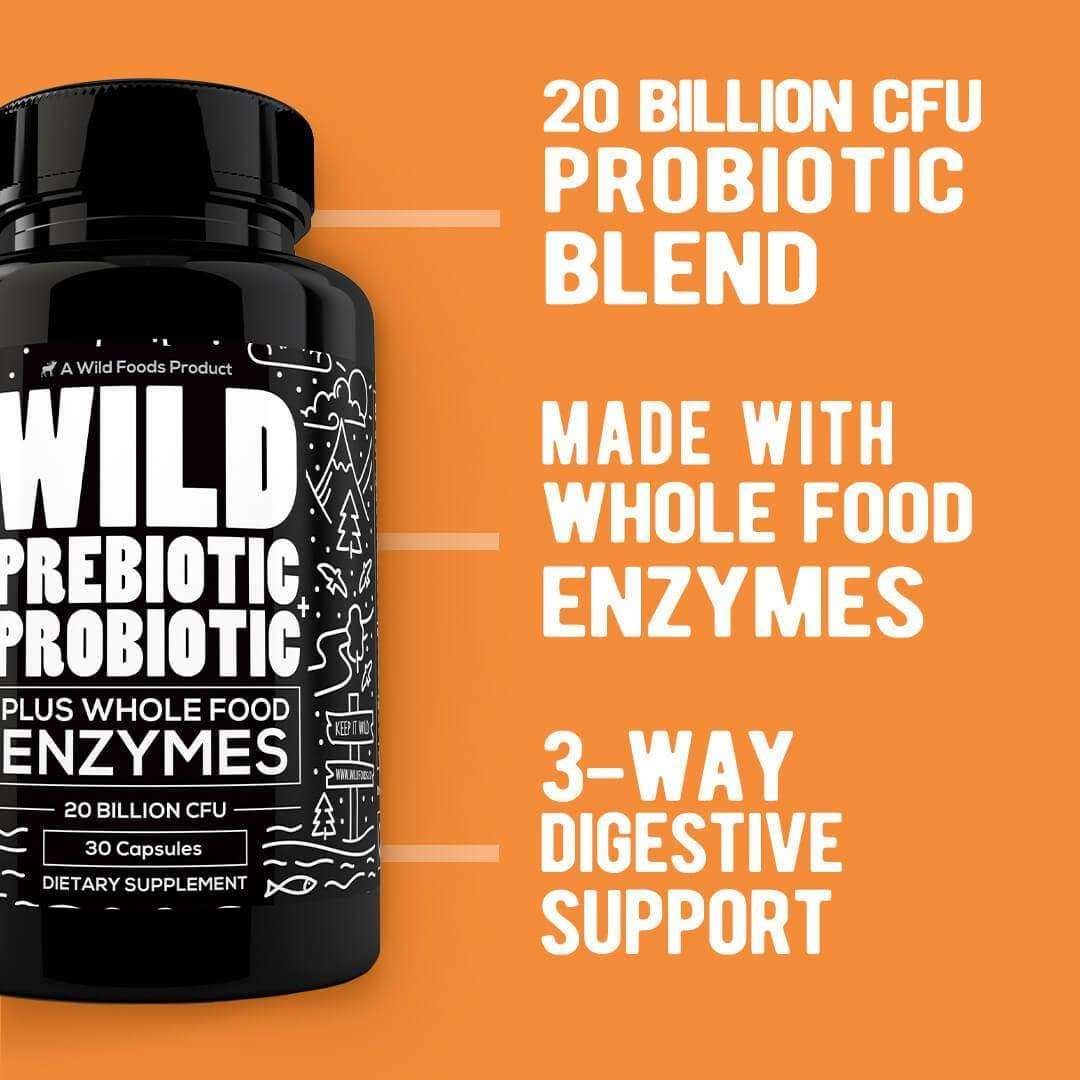 Prebiotics Probiotics & Digestive Enzymes - 20 Billion CFU