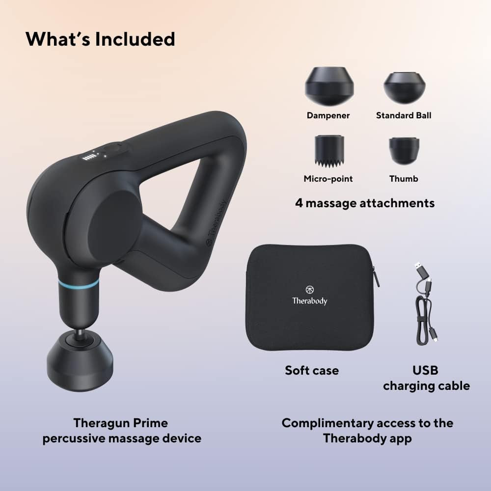 Theragun Prime Quiet Therapy Massage Gun - (Black - 5Th Gen)