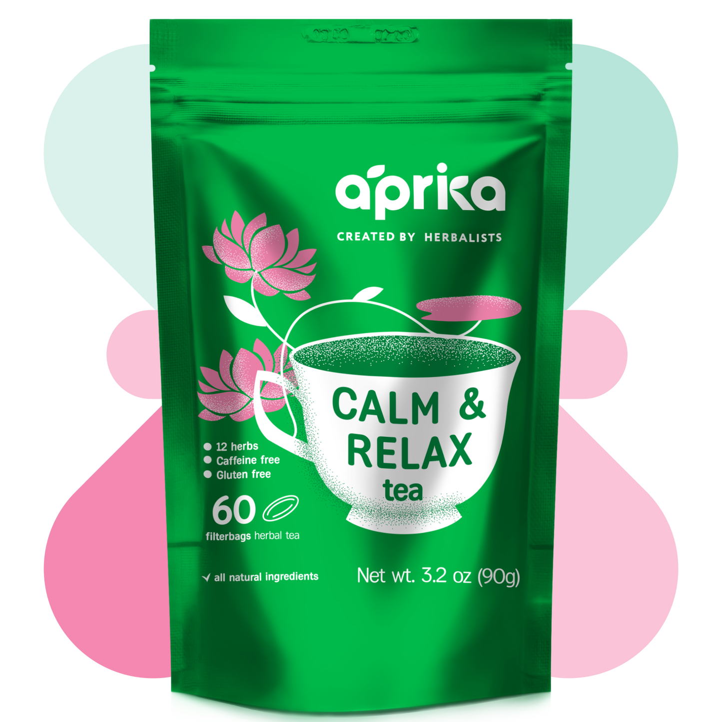 Calm and Relax Herbal Tea, 60 bags by Aprika Life