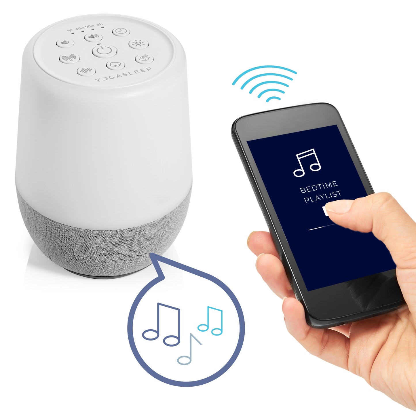 Duet White Noise Machine with Night Light & Wireless Speaker