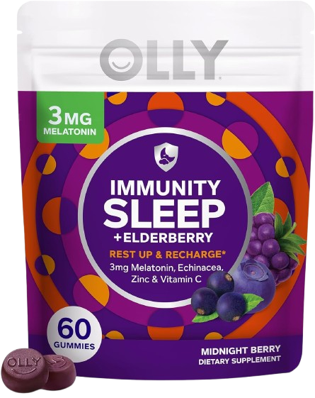 OLLY Immunity Sleep Gummy, Immune and Sleep Support- 60 Count