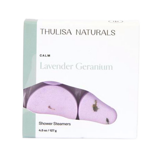 Calm Lavender Geranium Shower Steamers - ThulisaNaturals