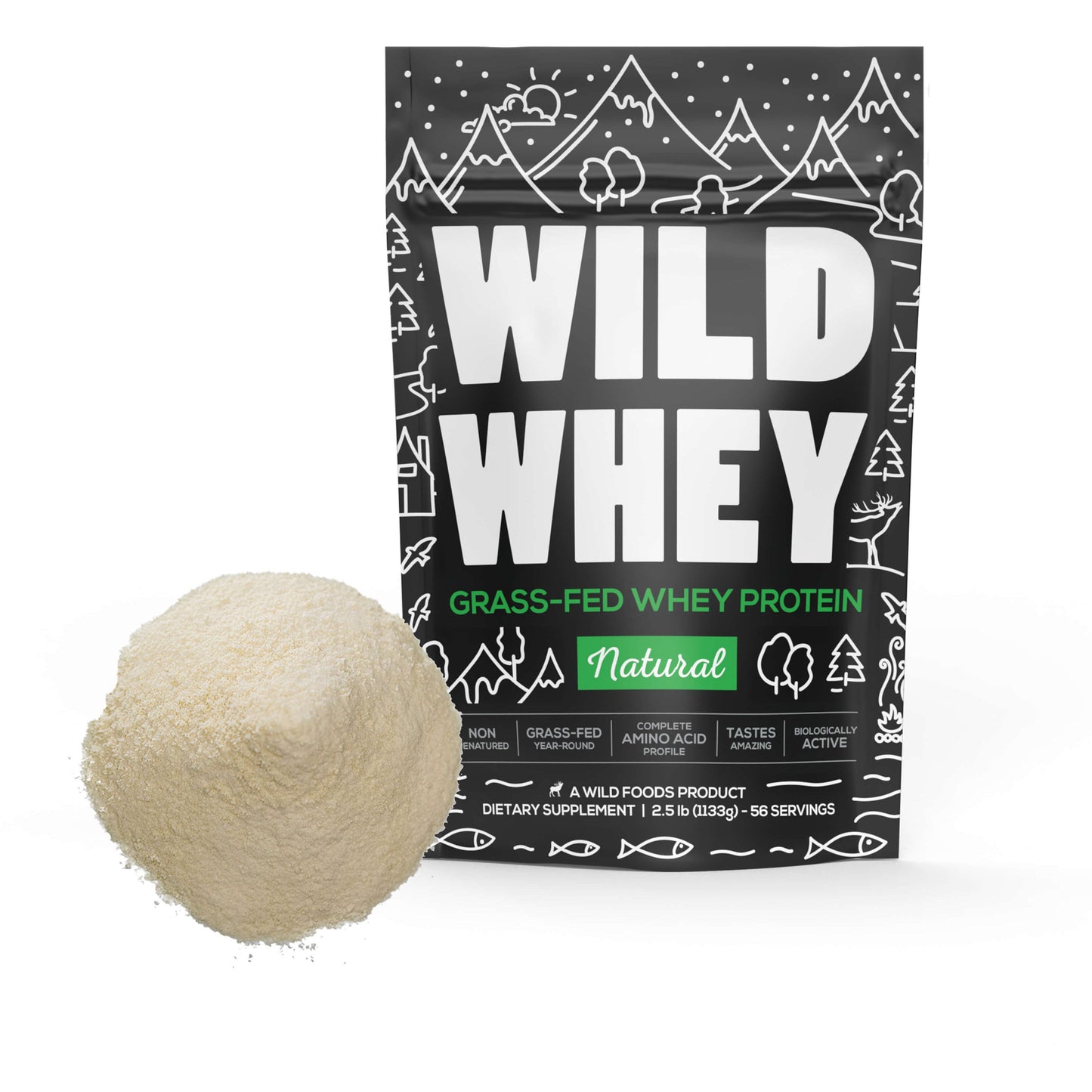 Cold Process Grass-Fed Whey Protein by Wild Foods